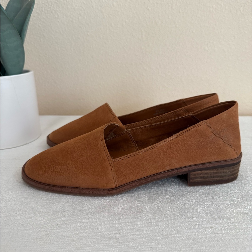 Lucky Brand Harping Brown Tan Nubuck Two Way Casual Flats - Picture 4 of 13
